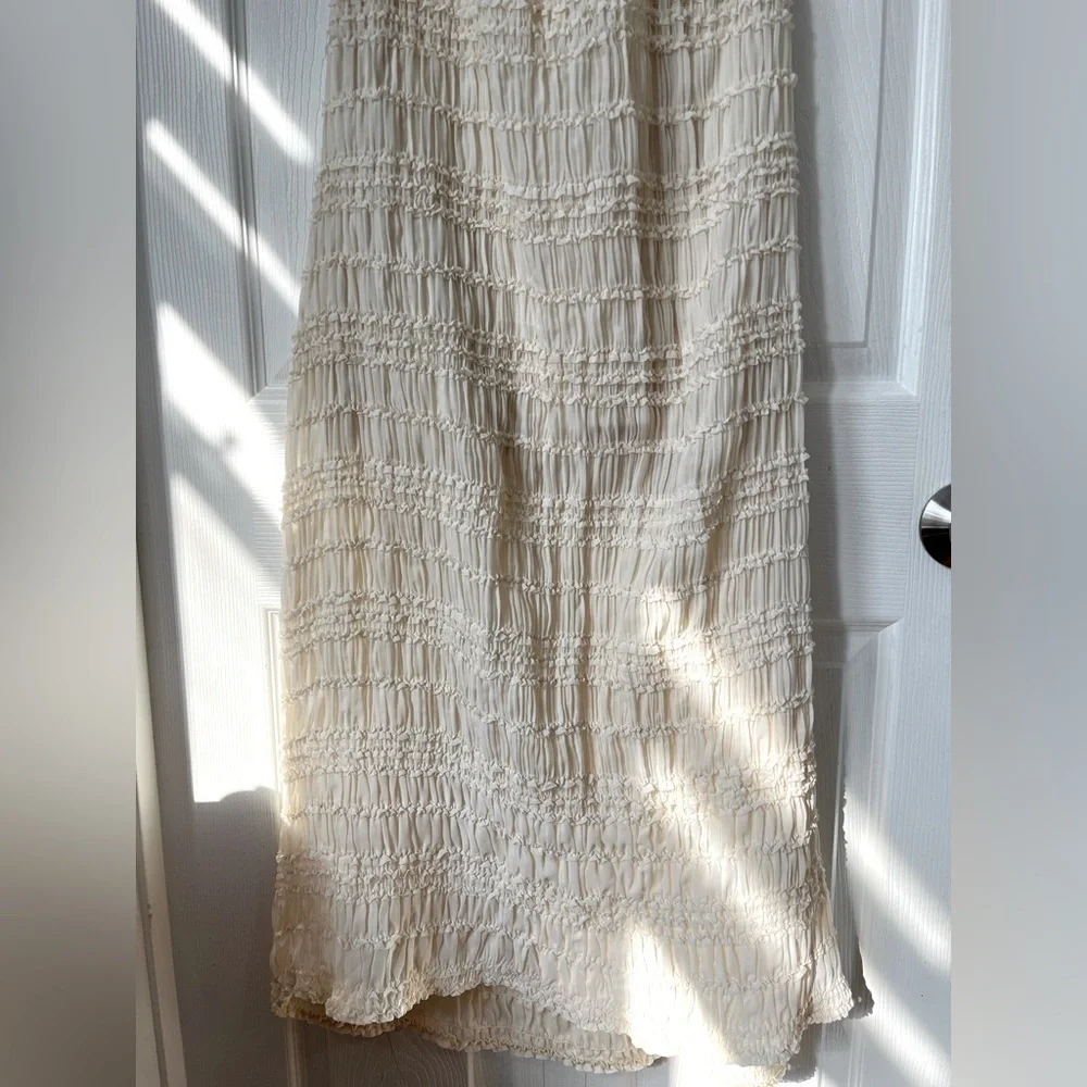 Abercrombie Fitch Beige Halter Maxi Dress Large NWT